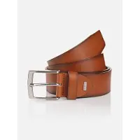 MONTI Ledergürtel "TUSTON", Herren, Gr. 85, braun (cognac), Rindsleder, Gürtel Ledergürtel, elegant, langlebig, glänzend