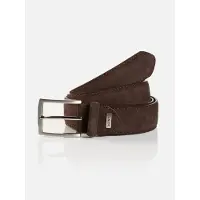 MONTI Ledergürtel , Herren, Gr. 110, braun (braub), Rindsleder, Gürtel Ledergürtel, 3,5 cm breit, Business-Casual, Veloursleder, kürzbar