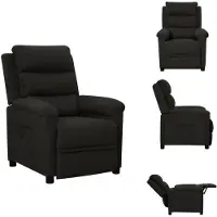 vidaXL Relaxsessel Schwarz Stoff - Sessel