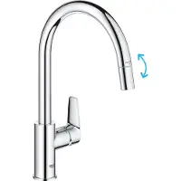 GROHE Start Edge - Spültischarmatur mit ausziehbarer Brause, Chrom