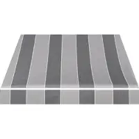 Spettmann Gelenkarmmarkise 3,5x2,5 Stoffdessin 1465 (Shark) Gestell RAL 9006 weißaluminium Handkurbel Rechts inkl. Handlurbel