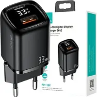 Usams Ład. Siec. 1Xusb-C+1Xusb T46 33W (Nur Kopf) Pd3.0 +Qc3.0 Schnellladung Czarny/Schwarz Cc152Tc01 (Us-Cc152)