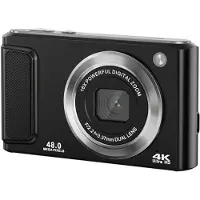 INF 4K HD-Digitalkamera mit Vorder- und Rückkamera und Stabilisierung Schwarz
