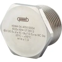 Hummel M20x1.5 Nickel Messing Ex-D Blindstopfen - 1875200050