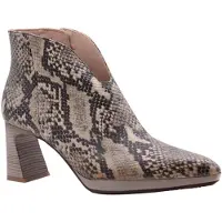 Hispanitas für Damen. HI254270 Leder-Stiefeletten Atlanta taupe (37), 5 bis 8 cm, Reißverschluss, Lässig, Tierdruck