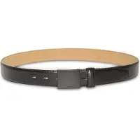 Calvin Klein Ledergürtel JEANS "TITLECASE PLAQUE BUCKLE 32MM", Herren, Gr. 125, schwarz (schwarz, schwarz), Rindsleder, unifarben, Gürtel Ledergürtel, Größenverstellbar