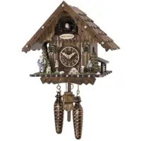 Engstler - 4053_Q - Kuckucksuhr - Quarz - Nussbaum - 22 cm