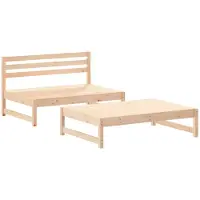 vidaXL 2-tlg. Garten-Lounge-Set mit Kissen Massivholz