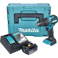 Makita DHP 490 RF1J Akku Schlagbohrschrauber 18 V 65 Nm Brushless + 1x Akku 3,0 Ah + Ladegerät + Makpac
