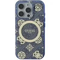 GUESS Etui Iml Peony On 4G Background Magsafe Na Iphone 16 Pro - Niebieskie