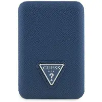 GUESS PolyurethanGrained Triangle Logo Magsafe 5.000mah Powerbank Blau Blau One Size