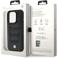 BMW BMHCP15X22RPSK iPhone 15 Pro Max 6.7" czarny/black Leather Seats Pattern