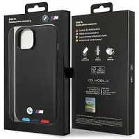BMW Bmhcp14m22ptdk Iphone 14 Plus15 Plus 6.7 Leather Stamp Tricolor Handyhülle