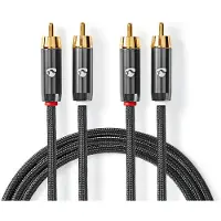 Nedis Gold Catb24200gy20 Stereo-audiokabel 2x Rca M-2x Rca M Beschichtet 2 M