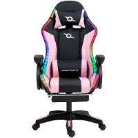 Powergaming Led Rgb Gaming-stuhl Mit Fußstütze