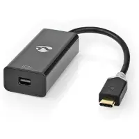 Nedis CCBW64452AT02 USB-C-Adapter USB-C auf Mini-DisplayPort 0,2 m PVC Anthrazit