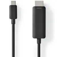 Nedis CCGL64655BK10 USB-C-Adapter USB-C auf HDMI Stecker 4K@60Hz 1 m PVC Schwarz