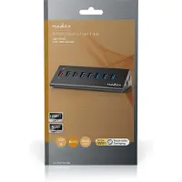 Nedis UHUBUP3810BK USB-Hub USB Micro-B auf USB-A Buchse 8-Port 5 Gbps 8x USB