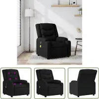 The Living Store Massagesessel Schwarz Stoff