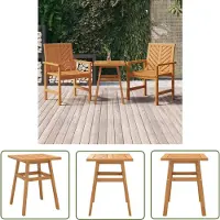 The Living Store Beistelltisch 45x45x60 cm Massivholz Akazie