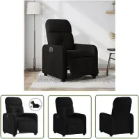 The Living Store Relaxsessel Elektrisch Schwarz Stoff