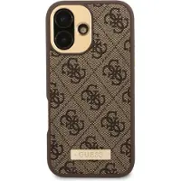GUESS Fall 4G Logo Platte Magsafe Na Iphone 16 - Brązowe