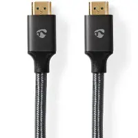 Nedis Cvtb34000gy100 High Speed Hdmi-kabel über Ethernet Hdmi-hdmi 4k Arc 18 Gbps Baumwolle 10 M 60hz