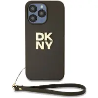 DKNY Pu Leather Stack Logo Wrist Strap Iphone 14 Pro Max Handyhülle