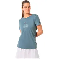 Super.natural - Women's Flowerhands Tee - Merinoshirt Gr M flint stone / sangria
