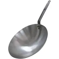 HorecaTraders 5114.35, Rund, Wok-/Bratpfanne, Edelstahl, Edelstahl, Stahl, Stahl