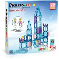 PicassoTiles Magnetischer Bausatz Ice Winter 72 Teile
