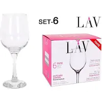 LAV Fame Gläser 480 ml 6er Set für Wasser und Wein