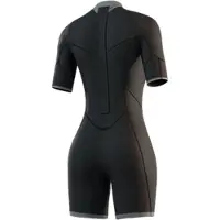 Mystic Brand Flatlock 3/2mm Damen-kurzarm-shorty Mit Rückenreißverschluss