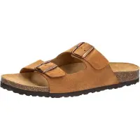 Lico Pantolette Alvaro Uni mit Korkfußbett und verstellbaren Schnallen Größe 39