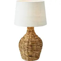 Markslöjd Tischlampe Paglia, natur/weiß, Rattan/Jute, Höhe 58 cm