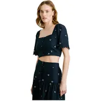 Pepe Jeans für Damen. PL305045 Top Meeresenergie (L), Lässig, Baumwolle, Kurzarm, Marine