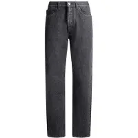 HUGO Regular-fit-Jeans "Jonah", Herren, Gr. 36, Länge 34, schwarz (charcoal010), Denim/Jeans, Obermaterial: 100% Baumwolle, unifarben, regular fit lang, Jeans Regular-fit-Jeans, regular fit