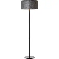 Brilliant Galance Standleuchte 1flg schwarz Innenleuchten ,Stehleuchten ,-dekorativ | 1x A60 , E27 , 40W , geeignet für Normallampen (nicht enthalten) | Edler Strukturschirm aus echter Vinyl-Tapete