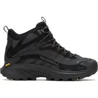 Merrell Wanderschuh "MOAB SPEED 2 MID GORE-TEX", Herren, Gr. 47, schwarz, Synthetik, Schuhe Wanderschuh, wasserdicht dank Gore-Tex Membrane