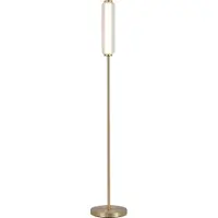 Searchlight LED-Stehleuchte Mod, messingfarben, 3-step-dimmbar, Stahl