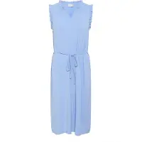 Kaffe Midikleid "Damen Kleid KAmaria", Damen, Gr. XS, N-Gr, blau (vista blau), Obermaterial: 95% Viskose CV. 5% Elasthan EL., Kleider Midikleid