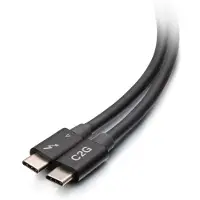 C2G 2 m (6 Fuß) Thunderbolt 4 USB-C Active Kabel (40 Gbps), USB C, USB C, 2 m, 40 Gbit/s, Schwarz, Nickel