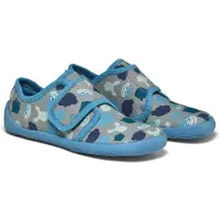 Affenzahn - Kid's Hausschuh Baumwolle Movy - Hüttenschuhe Gr 28 blau