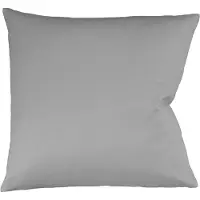 Fleuresse Kissenbezug "Colours Mako Satin, 100% Baumwolle, mit Reißverschluss", grau, B:40cm L:40cm, Mako-Satin, Mako-Satin, Kissenbezüge, Kissenbezug, Mako Satin, glänzend, glatt, Premium Qualität