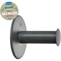 Koziol Toilettenpapierhalter PLUG 'N' ROLL, ohne Bohren, WC-Rollenhalter für das Aufbewahren von Toilettenpapier, Farbe: grau