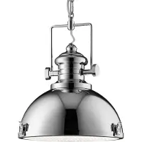 Searchlight Hängeleuchte Metal, industrielles Design, chromfarben