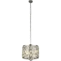 Searchlight Hängeleuchte Bijou, Schirm mit Kristallen, Ø 38 cm, chrom