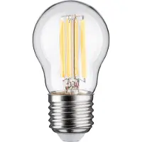 Paulmann LED-Leuchtmittel "Efficient-Line Tropfen 525lm 2,5W 3000K klar 230V", Energieeffizienz: A, gelb (transparent), L:8cm Ø:4,5cm, Leuchtmittel, LED-Leuchtmittel