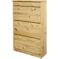 Möbilia Schuhschrank MÖBILIA, beige (natur), B:80cm H:128cm T:27cm, Massivholz, Schränke, Schuhschrank, gefertigt aus massivem Kiefernholz