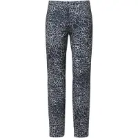 Comma Leggings , Damen, Gr. 46, N-Gr, grau (grau, schwarz), Web, Obermaterial: 33% Polyester, 32% Viskose, 30% Polyamid, 5% Elasthan, bedruckt, slim fit knöchellang, Hosen Leggings, mit All-Over Print